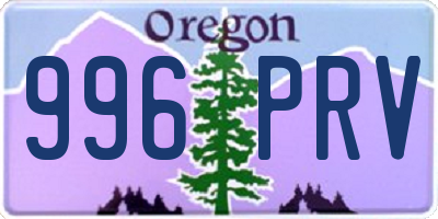 OR license plate 996PRV