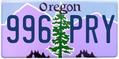 OR license plate 996PRY