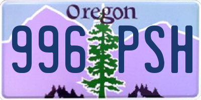 OR license plate 996PSH