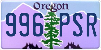 OR license plate 996PSR