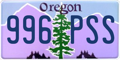 OR license plate 996PSS