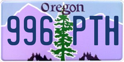 OR license plate 996PTH