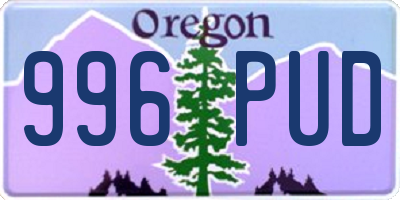 OR license plate 996PUD