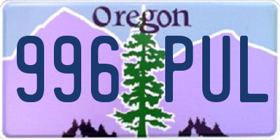 OR license plate 996PUL