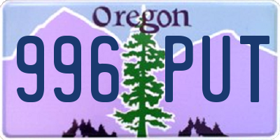 OR license plate 996PUT