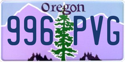 OR license plate 996PVG
