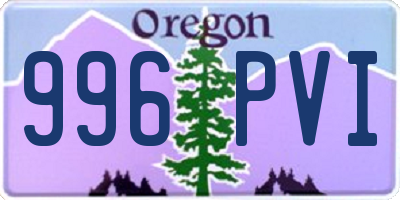 OR license plate 996PVI