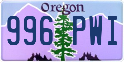 OR license plate 996PWI