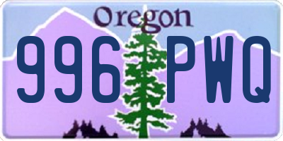 OR license plate 996PWQ