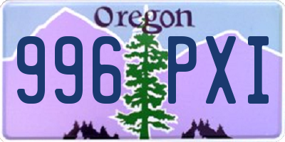 OR license plate 996PXI
