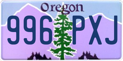 OR license plate 996PXJ