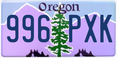 OR license plate 996PXK