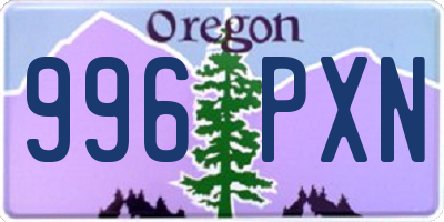 OR license plate 996PXN