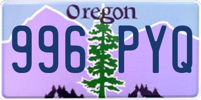 OR license plate 996PYQ