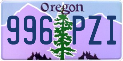 OR license plate 996PZI