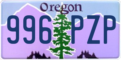 OR license plate 996PZP