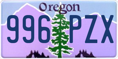 OR license plate 996PZX