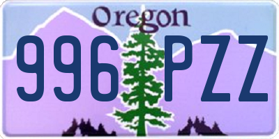 OR license plate 996PZZ
