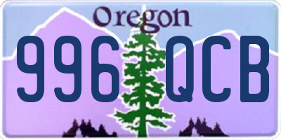 OR license plate 996QCB