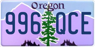 OR license plate 996QCE