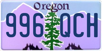OR license plate 996QCH