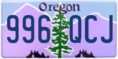 OR license plate 996QCJ