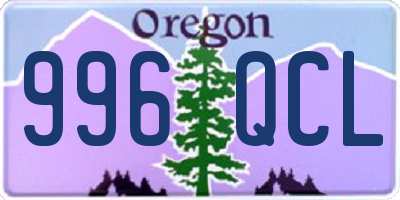 OR license plate 996QCL