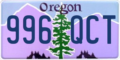 OR license plate 996QCT