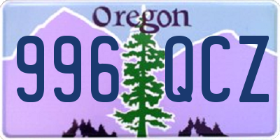 OR license plate 996QCZ