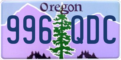 OR license plate 996QDC