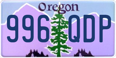 OR license plate 996QDP
