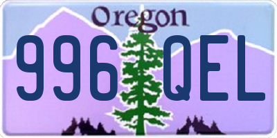OR license plate 996QEL