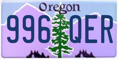 OR license plate 996QER