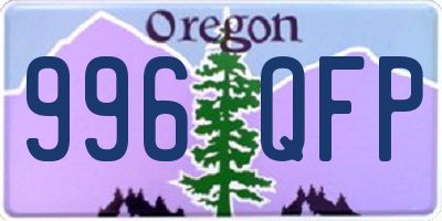 OR license plate 996QFP