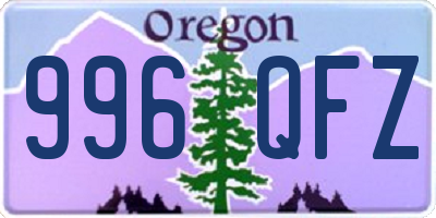 OR license plate 996QFZ