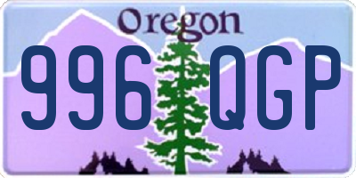 OR license plate 996QGP