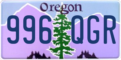 OR license plate 996QGR
