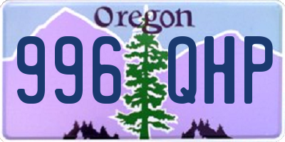 OR license plate 996QHP