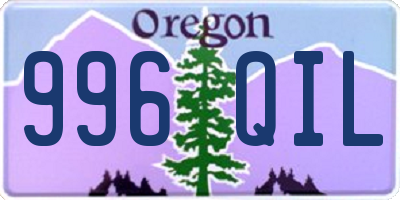 OR license plate 996QIL
