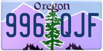 OR license plate 996QJF