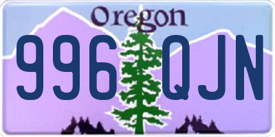 OR license plate 996QJN
