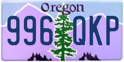 OR license plate 996QKP