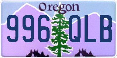 OR license plate 996QLB