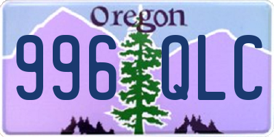 OR license plate 996QLC