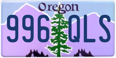 OR license plate 996QLS