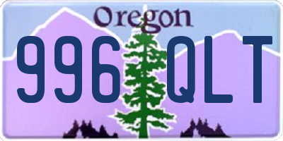 OR license plate 996QLT