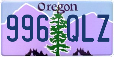 OR license plate 996QLZ