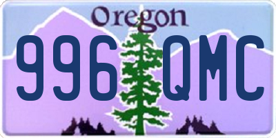OR license plate 996QMC
