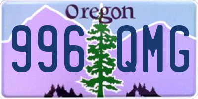 OR license plate 996QMG