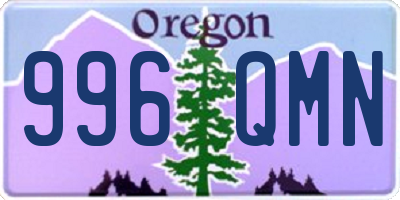 OR license plate 996QMN